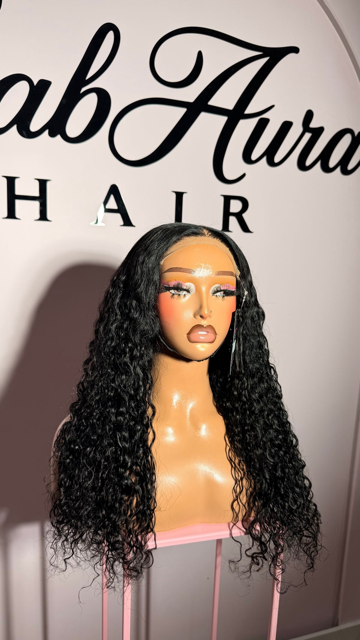 DAMBEL | Peluca Rizada Pixie Curl de 22 Pulgadas con Cierre 5x5
